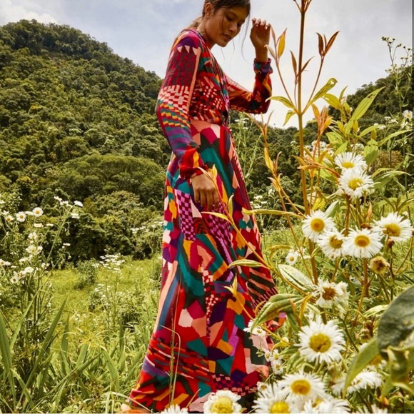 Farm Rio Red Abstract Maxi - Picture 2 of 6